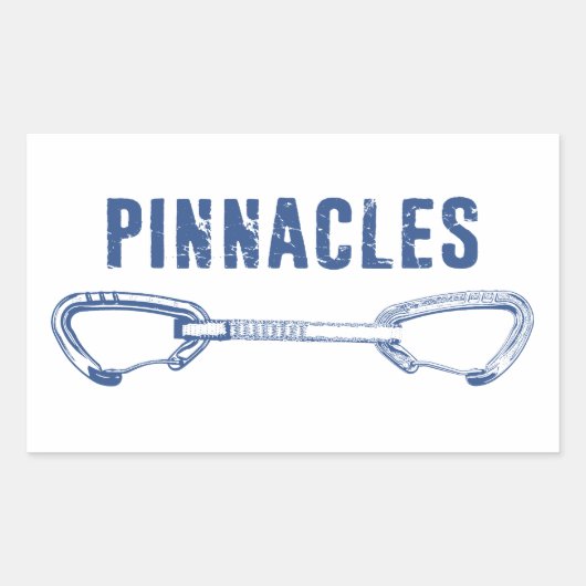 Sticker Rectangulaire Escalade de parc national des Pinnacles (Devant)