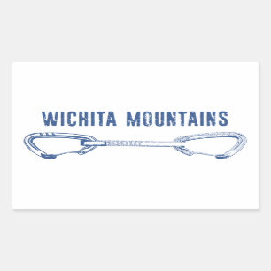 Sticker Rectangulaire Escalade de roches des montagnes Wichita