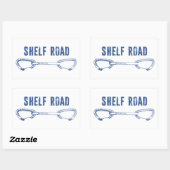 Sticker Rectangulaire Escalade de Shelf Road (Feuille)