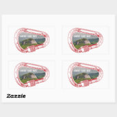 Sticker Rectangulaire Escalade de verre à la recherche Carabiner (Feuille)