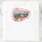 Sticker Rectangulaire Escalade de verre à la recherche Carabiner (Sac)