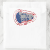 Sticker Rectangulaire Escalade des collines de l'Alabama (Sac)