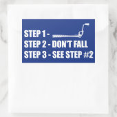 Sticker Rectangulaire Escalade des glaces - Ne tombez pas (Sac)