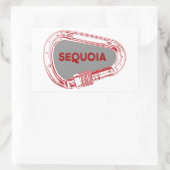 Sticker Rectangulaire Escalade du parc national de Sequoia Carabiner (Sac)