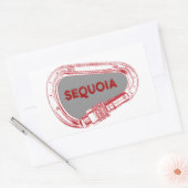 Sticker Rectangulaire Escalade du parc national de Sequoia Carabiner (Enveloppe)