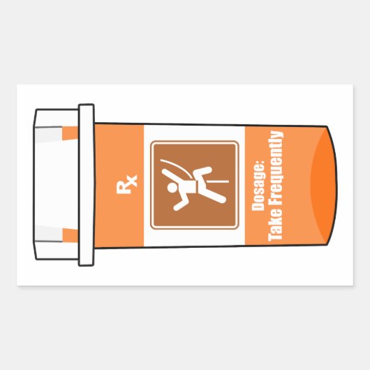 Sticker Rectangulaire Escalade Est Ma Drogue (Devant)