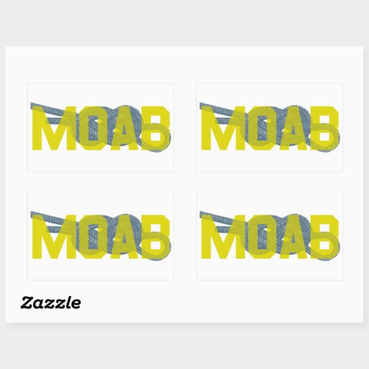 Sticker Rectangulaire Escalade Moab Figure 8 (Feuille)