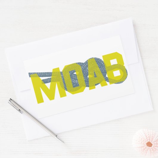 Sticker Rectangulaire Escalade Moab Figure 8 (Enveloppe)