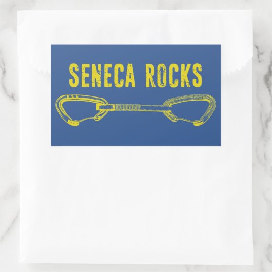 Sticker Rectangulaire Escalade Seneca Rocks (Sac)