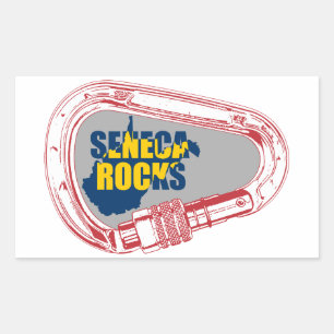 Sticker Rectangulaire Escalade Seneca Rocks Carabiner