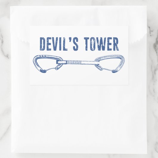 Sticker Rectangulaire Escalade tour Devil Quickdraw (Sac)