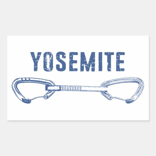 Sticker Rectangulaire Escalade Yosemite Quickdraw (Devant)