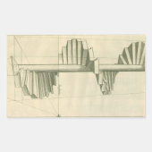 Sticker Rectangulaire Escaliers Architecturaux vintages, Escalier Spiral (Devant)