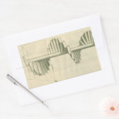 Sticker Rectangulaire Escaliers Architecturaux vintages, Escalier Spiral (Enveloppe)