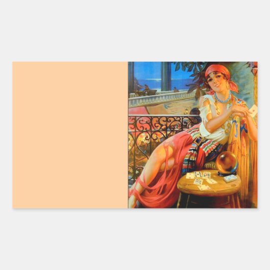 Sticker Rectangulaire Esme, caisson vintage (Devant)