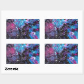 Sticker Rectangulaire Espace Art aquarelle Galaxy (Feuille)