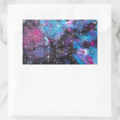 Sticker Rectangulaire Espace Art aquarelle Galaxy (Sac)