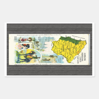 Sticker Rectangulaire Espacne Portugal Spanje Portugaal, Vintage