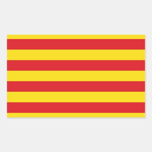 Sticker Rectangulaire Espagne : La Senyera Catalogne (Devant)