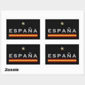 Sticker Rectangulaire Espagne maillot de football drapeau espagnol (Feuille)