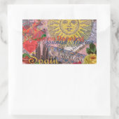 Sticker Rectangulaire Espagne Sunshine Espagnol Travel Art (Sac)
