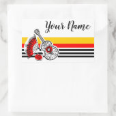 Sticker Rectangulaire Espagnol Souvenirs Classic Stripe Nom rectangle (Sac)
