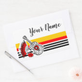 Sticker Rectangulaire Espagnol Souvenirs Classic Stripe Nom rectangle (Enveloppe)