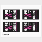 Sticker Rectangulaire Espoir d'une guérison...Cancer du sein (Feuille)