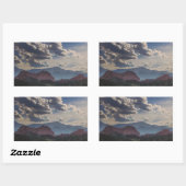 Sticker Rectangulaire esprit de la montagne (Feuille)