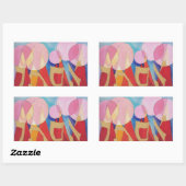 Sticker Rectangulaire Esther (Feuille)