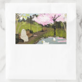 Sticker Rectangulaire Étang aux canards - Printemps (Sac)