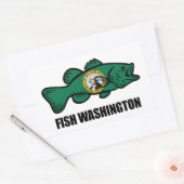 Sticker Rectangulaire État de Fish Washington (Enveloppe)