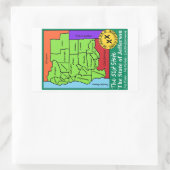 Sticker Rectangulaire État de Jefferson (Sac)