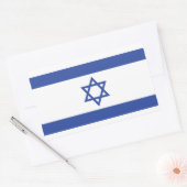 Sticker Rectangulaire Etat d'Israël Drapeau, Étoile de David Juifs (Enveloppe)