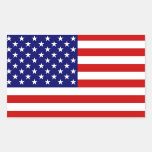 Sticker Rectangulaire État du pavillon des États-Unis