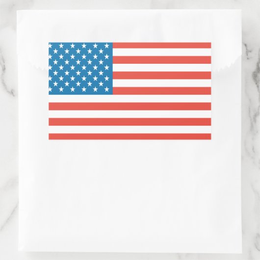 Sticker Rectangulaire États-Unis (Sac)