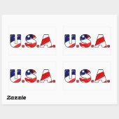 Sticker Rectangulaire États-Unis (Feuille)