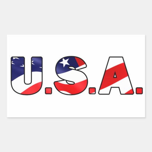 Sticker Rectangulaire États-Unis (Devant)