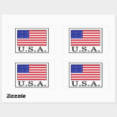 Sticker Rectangulaire États-Unis (Feuille)