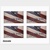 Sticker Rectangulaire États-Unis Anciens combattants patriotique drapeau (Feuille)