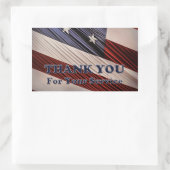 Sticker Rectangulaire États-Unis Anciens combattants patriotique drapeau (Sac)