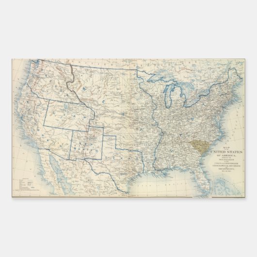 Sticker Rectangulaire États-Unis déc 1860 (Devant)