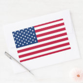 Sticker Rectangulaire États-Unis Drapeau américain étoiles et rayures (Enveloppe)
