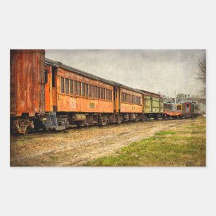 Sticker Rectangulaire États-Unis, Indiana. Le Musée du chemin de fer de
