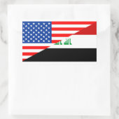 Sticker Rectangulaire etats-unis irak demi drapeau états-unis (Sac)
