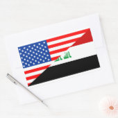 Sticker Rectangulaire etats-unis irak demi drapeau états-unis (Enveloppe)
