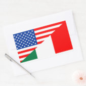 Sticker Rectangulaire etats-unis italie demi-drapeau états-unis (Enveloppe)
