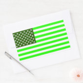 Sticker Rectangulaire etats-unis l'écologie du pays drapeau vert (Enveloppe)
