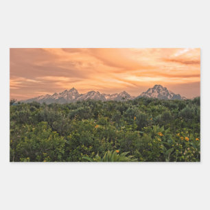 Sticker Rectangulaire États-Unis, Wyoming, Parc national de Grand Teton 