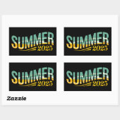 Sticker Rectangulaire Été 2025 (Feuille)